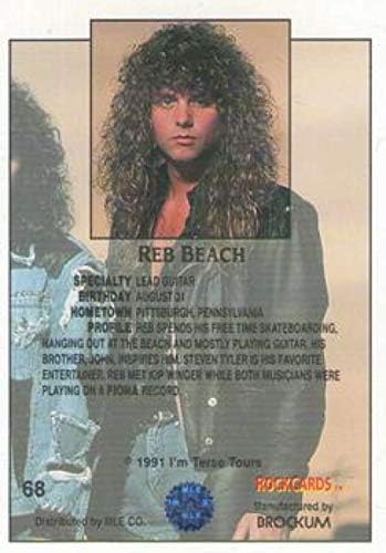 1991 Brockum Rock Cards Неспортивная 68 Официалната търговска картичка Reb Beach стандартен размер