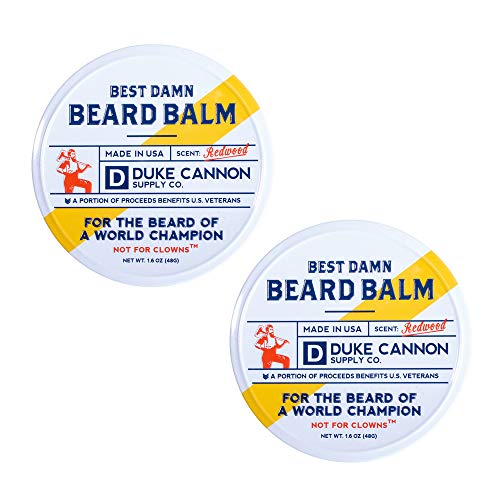 Duke Cannon Supply Co. Най-добрият Балсам за оформяне на брада, с аромат на махагон, 1,6 унции (2 опаковки)