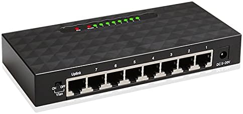 n/a 8-port gigabit Ethernet Smart Switcher Високоскоростен мрежов комутатор 1000 Mbps RJ-45 Хъб Интернет-сплитер (Цвят: