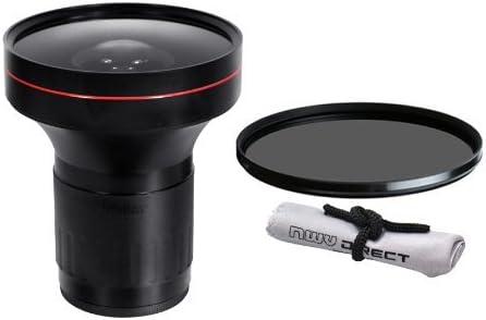 Casio Exilim Pro EX-F1 0,21 x Висококачествен обектив Рибешко око (72 mm) + Кръгъл поляризационен филтър + Шаговое пръстен 62-72 мм + Кърпа за почистване от микрофибър Nwv Direct