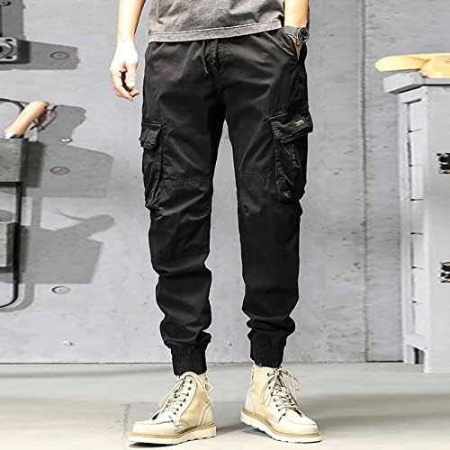 Мъжки Памучни Панталони с Джоб Плюс Размера на Обикновена Панталони С Еластичен Колан, Общият Размер на панталони 1