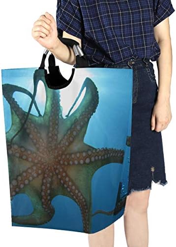 YYZZH Октопод в Син Океан Блясък на Слънчева Светлина Морски Животни, Морски живот е една Голяма Чанта за дрехи Кошница Пазарска