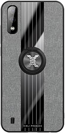 Калъф за мобилен телефон, съвместим с калъф Samsung Galaxy А01, с магнитна поставка на 360 °, Мултифункционален калъф от текстурирани
