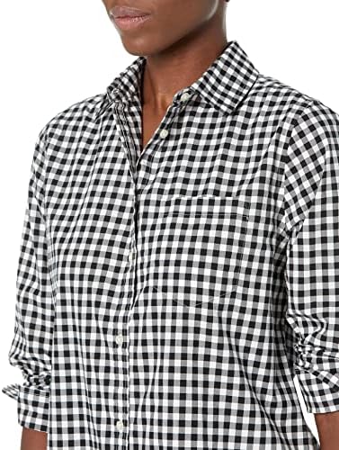 Дамски поплиновая риза класически cut Essentials с дълъг ръкав и копчета за копчета