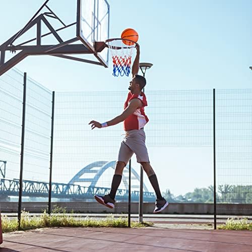 Подмяна на тежка рамка баскетболна мрежа - защита от хлыста при всякакви атмосферни условия, подходяща за стандартни вътрешни или външни джантите - Окото на ръба на