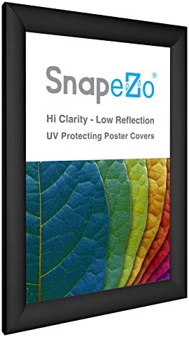 Рамка за плаката SnapeZo 10x15 См, Черен Алуминиев Профил 1,2 Инча, Защелкивающаяся рамка с предно зареждане, Стенен монтаж, Серия Premium