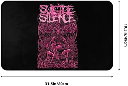 Tjervhie Suicide Rock Band Мълчанието Постелки за Баня Изтривалка за мивка в Банята Ултра Мека и Водопоглощающий, за Конферентна