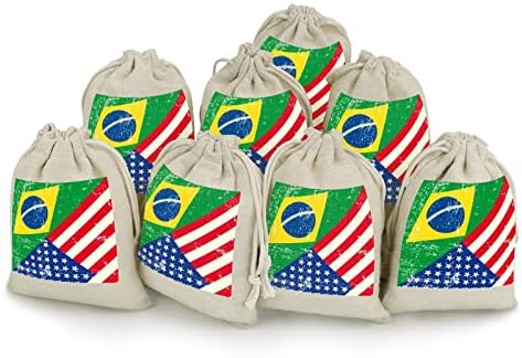 Завязки за американския и бразилския Знамена, Чанти За Съхранение, Подаръчни Опаковки За шоколадови Бонбони, Множество Сгъваема