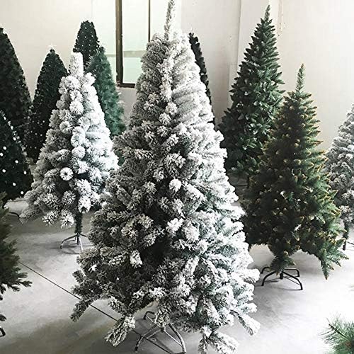 ZPEE 9,8 фута Коледна украса От стекающегося сняг Материал PVC Коледна елха, Изкуствена, с метална стойка Лесно се монтира
