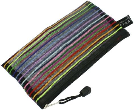 Найлонова чанта за канцеларски материали Uxcell с цип, 8,8 x 5 инча, многоцветен