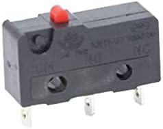 Бутон за включване QISUO 10 БР Микропереключатель 2/3Pin NO/NC Мини-крайния изключвател 5A 250VAC KW11-3Z Сачмен електродъгово лост щелчкового действия микропереключатели (Цвят: 3