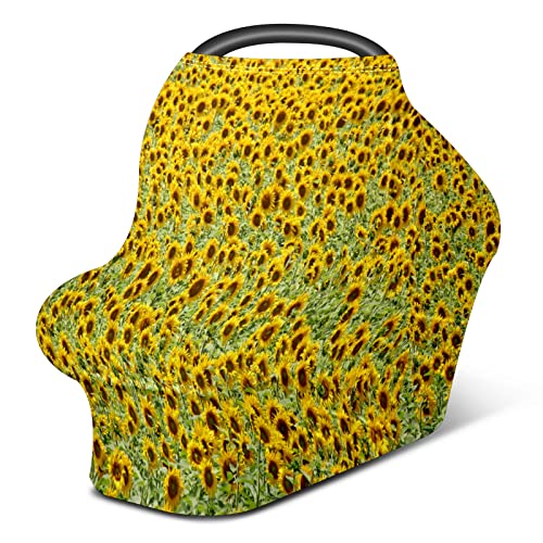 Седалките за детски столчета за автомобил Природа Слънчогледово Поле Растение Калъф За Хранене Шал за Кърмене Калъф за Колички за Бебета
