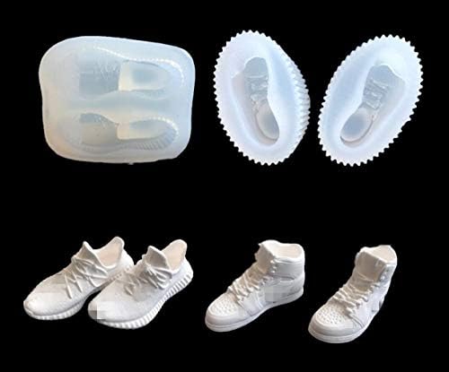 WellieSTR 2 двойки (2 блок) 3D САМ Обувките са Форма на Силиконови Форми за празни приказки Инструмент За торта, Украса торта направи си САМ Формата на Свещ Сапун Глинена Ф?