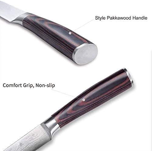 Кухненски нож на главния готвач SDLasers, 3,5-8 инча, от високо неръждаема стомана, Професионален остър японски нож с ергономична