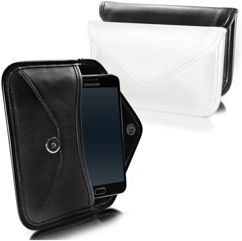Калъф BoxWave, който е Съвместим с Samsung Galaxy A10e (Case by BoxWave) - Луксозни Кожена чанта-месинджър, дизайн своята практика-плик от