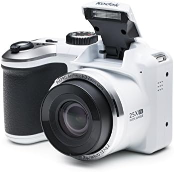 16-Мегапикселова цифрова камера Kodak PIXPRO Astro Zoom AZ251-WH с 25-кратно оптично увеличение и 3-инчов LCD екран (бял)