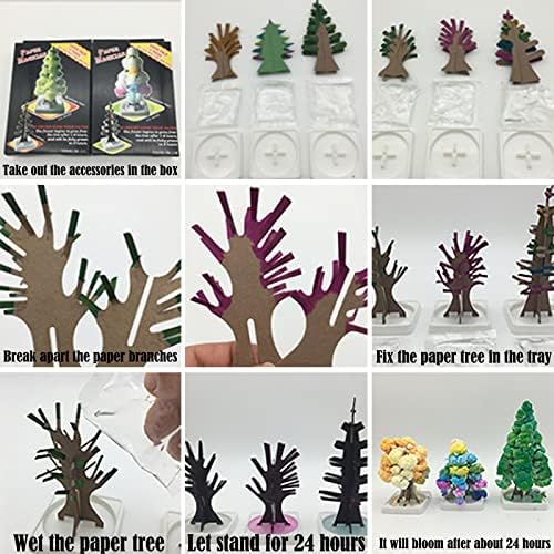 В Цъфтящо Дърво Растящо Набор от Един Направи си Сам Три И Коледа В Дърво 100 МЛ Коледна Разцвет Хартия Хартия Дърво Коледа