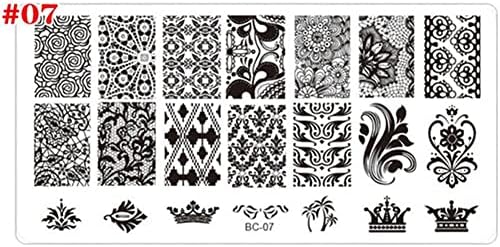 Плоча за Пробиване нокти Nail Art Печат Шаблон За Пробиване на Изображения маникюр Stamper Стъргало За Нокти Стил Инструмента 7 Хубав и Пъргав