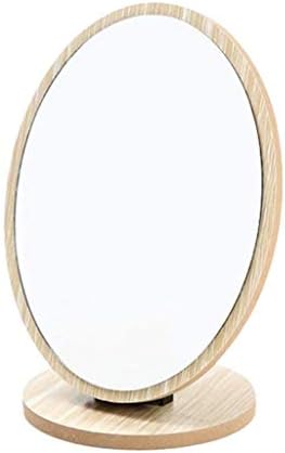 Десктоп огледало за Грим HOUKAI със стойка, Професионални Складное Въртящо се огледало, Огледало с Овална форма, Десктоп Огледало за