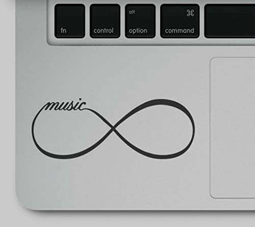 Стикер на следата с принтом Music Infinity на Прозрачен винил, съвместима с модели на MacBook Pro Retina Air