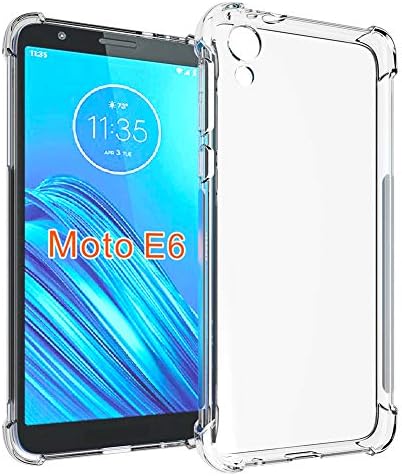 Калъф PUSHIMEI за Мото E6, Мек TPU, Кристално Прозрачен, Тънък Противоскользящий Защитен калъф за цялото тяло, калъф за мобилен телефон Motorola
