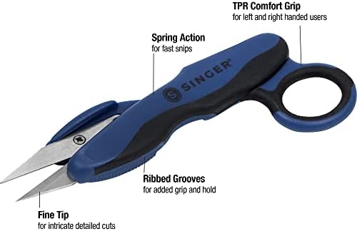 Комплект шевни ножици SINGER ProSeries, 8,5-Инчови ножица за плат за Повишена здравина, 4,5-инчов Ножици за бродиране на части, 5-инчов ножици за почистване на конци с удобна др