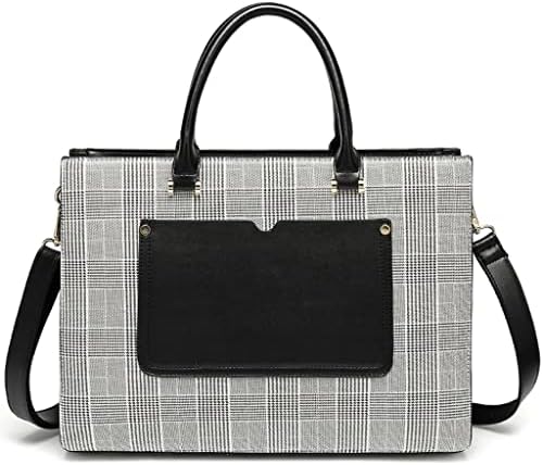 SLNFXC Женски портфейл, Кожена чанта за лаптоп, Преносими Бизнес Офис чанти Голям капацитет (Цвят: E, Размер: 14,6 )