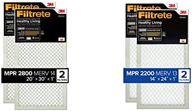 Filtrete 20x30x1, Въздушен филтър за печки ac, MPR 2800, Улавливающий ультрадисперсные частици Healthy Living, 2 и 14x24x1, Въздушен филтър