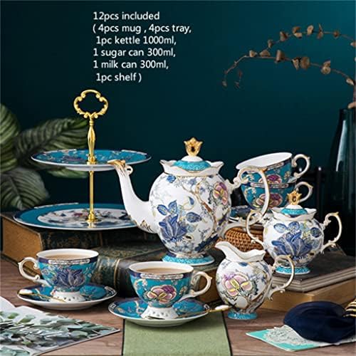 XIULAIQ Набор от кафе чаши и блюдец от Костен Порцелан, Порцелан Британски Чай Комплект Ръчно изработени, Чашата за Кафе с