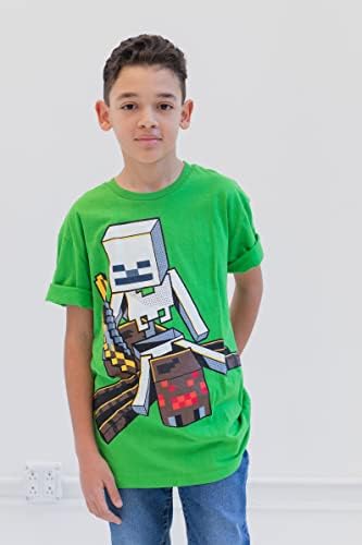 Майнкрафт Mobs Скелет Эндерман 3 Опаковане на Тениски от Малко Дете до Голям Дете