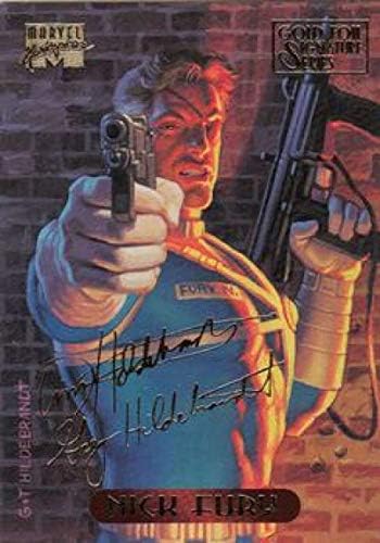 1994 Fleer Шедьоври на Marvel Братя Хильдебрандт Подпис в златен Станиол Неспортивный №39 Ник Fury Официалната Търговска карта със стандартен размер от компанията Skybox