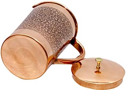 Advika Handicraft Ръчно изработени от чиста Мед с отпечатан под формата на Кана ||Обем-67 грама || Водата за съхранение, която е полезна