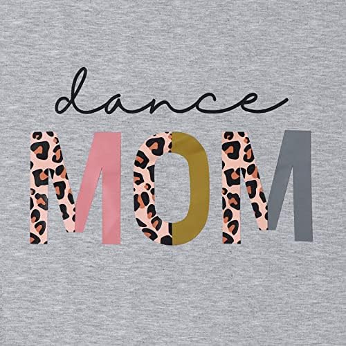 BANGELY Dance Mom Hoody Дамски Забавно Леопардовая Ретро Мама Пуловер С Надпис Подарък За Учители по Танци Мама Риза С Дълъг Ръкав