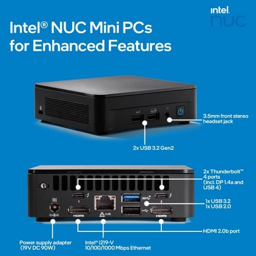 Мини компютър Intel NUC 12 NUC12WSKi5 Wall Street Canyon 12-то поколение Core i5-1240P, 12 ядра (4P + 8E), 16 потоци, 12 MB предсказуем