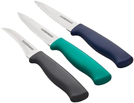 Комплект Ножове за почистване на зеленчуци Farberware, 3 предмет, Синьо
