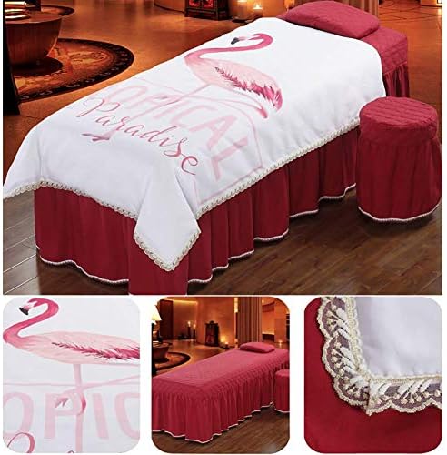 Комплекти чаршафи за масаж на масата ZHUAN Premium с Дупка за лице, Масажни Легла, Пола, Калъфка, Дантелени Покривки за легло за