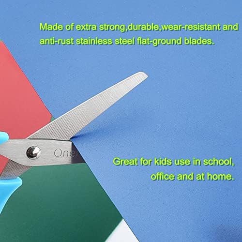Детски ножици, Ножици За ученици,5Детски Ножици С Меки Удобни Дръжки, Остри, Тъпи Безопасни Студентски Ножици За Деца от 8 Опаковки