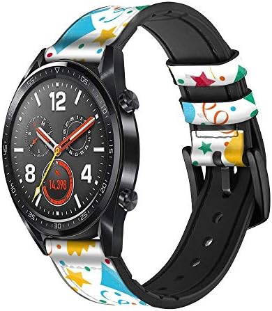 CA0637 Кралят Модел на Кожен и Силиконов Ремък за Смарт часовник Каишка Часовник Smartwatch Размер на Смарт часа (20 мм)