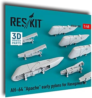 Reskit RSU48-0280 1/48 AH-64 Apache Ранните пилони за 3D печат Хасегава kit