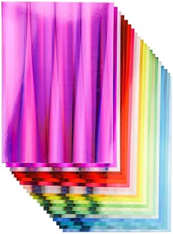 40 Листа Холографски Картонена хартия 20 Цвята Асорти Интензивно Обобщаващ картон 250 ГОРИВО за Интелигентни Машини за щанцоване,