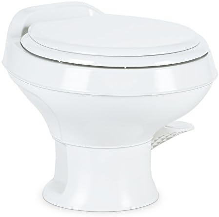 Нископрофилен, тоалетна Dometic 301 височина 13.5 инча - Бяло, 301-SS / RT /WHITE, В естествена големина, в жилищен интериор, Чисто