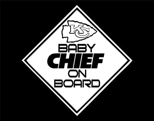 Baby Chief на борда за Автомобили Забавно Автомобили Vinyl Броня Стикер, Стикер на Прозореца | Бял | 5,5 см