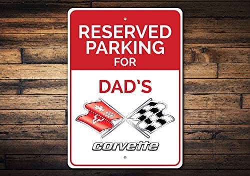 Знак Зарезервированной паркиране Chevy Corvette, Знак за Новости за Автомобили, Метален Знак Гараж - 16 x 24
