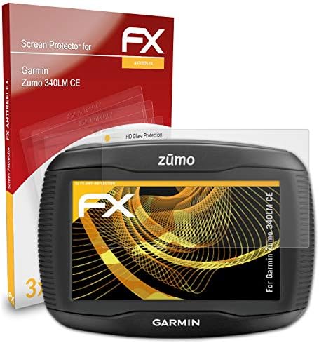 Защитно фолио atFoliX, съвместима със защитно фолио Garmin Zumo 340LM CE, Антибликовая и амортизирующая защитно фолио FX (3X)