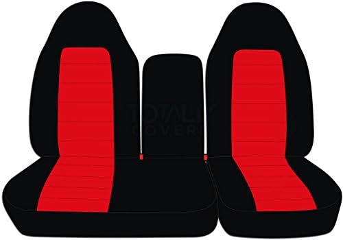 СЕДАЛКИТЕ са НАПЪЛНО Съвместими с двуцветен чехлами за седалки на камиони Ford F-150 1997-2000 година на издаване (split пейка