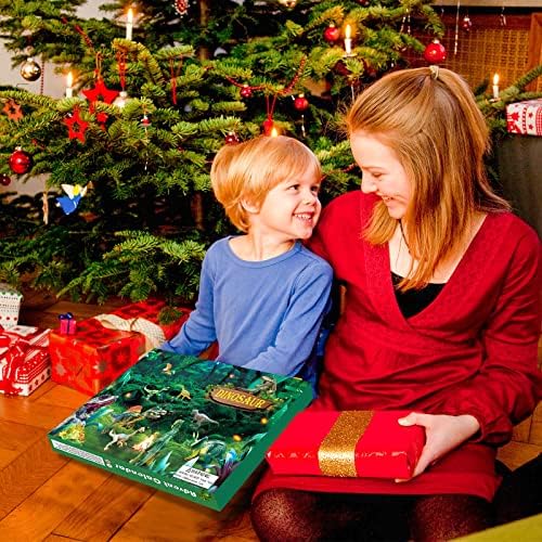 Коледен Адвент-Календар Реалистична Фигурка на Динозавър Декор 2022 Коледа 24 Деня за Обратно Броене Календар Коледен Подарък За Момичета и Момчета