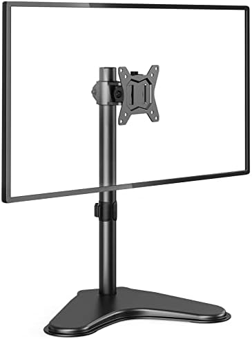 Това е една Поставка за монитор HUANUO, свободно стояща Настолна Поставка за монитор за компютър с размер от 13 до 32 инча, Регулируема