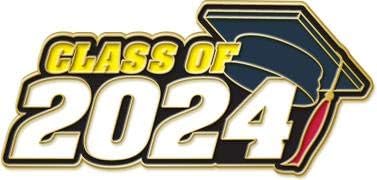 Бойни игли клас 2024, Абитуриентски Шляпные Игли клас 2024 с цветен емайл