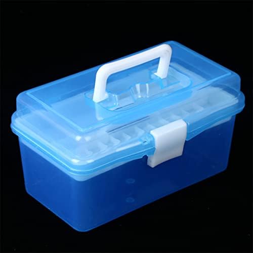 Cabilock Box Art First Aid Case Доставка Слоеве На Три Контейнера За Нокти Инструмент За Комплексно Поддържане На Прозрачна Пластмаса