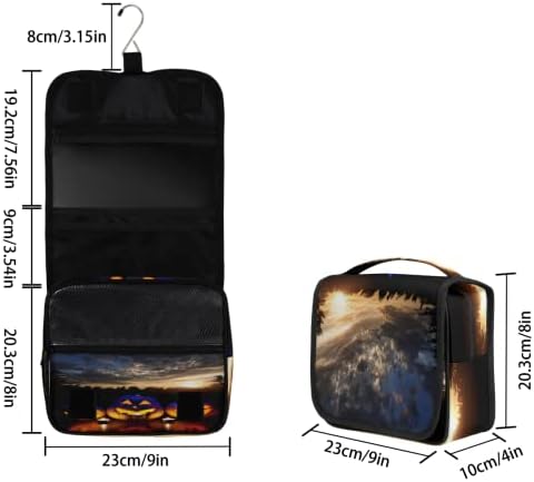 Подвесная Пътна Чанта за Тоалетни Принадлежности, Фенерче във формата на Тикви за Хелоуин, 50, Водоустойчив Косметичка Голям Капацитет, Пътна